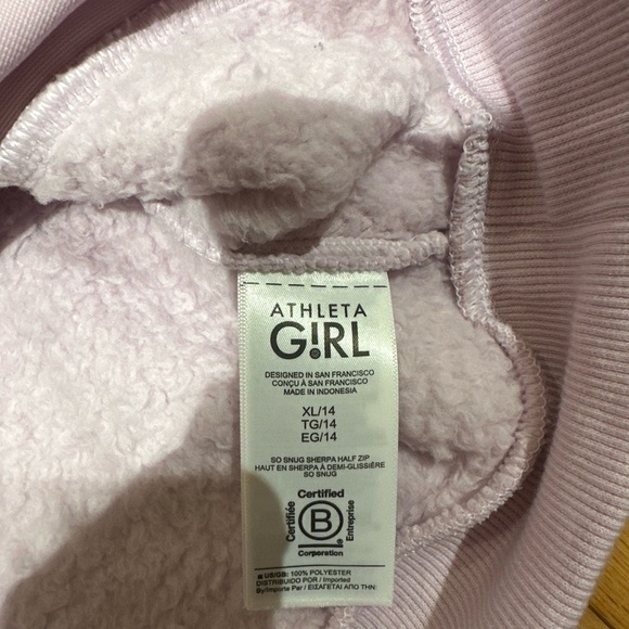 NWT Athleta Girl Purple Sherpa Size XL/14 - Picture 7 of 10